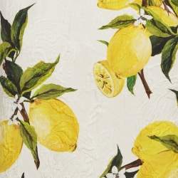 Pre Owned طقم بلوزة وتنورة دولتشي أند غابانا أبيض مزين بطبعات م/ل