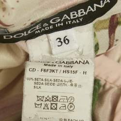 مملوكة مسبقًا Dolce & Gabbana Pink Floral Print Silk Midi Dress XS