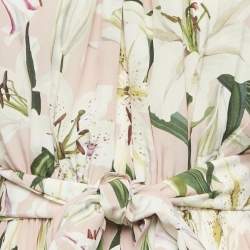 مملوكة مسبقًا Dolce & Gabbana Pink Floral Print Silk Midi Dress XS