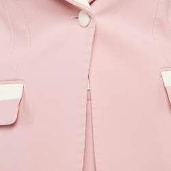 Pre Owned Dolce & Gabbana Pink Wool Pants Suit XS