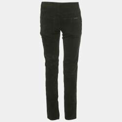 مملوكة مسبقًا بنطلون جينز ضيق من دولتشي آند غابانا قماش كوردروي أسود مقاس وسط 30 إنش (ميديم)