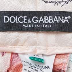 مملوكة مسبقًا بنطلون دولتشي أند غابانا جاكار مطبوع زهري مقاس متوسط - ميديم