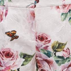 مملوكة مسبقًا بنطلون دولتشي أند غابانا جاكار مطبوع زهري مقاس متوسط - ميديم