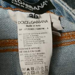 Pre Owned Dolce & Gabbana Blue Faded Slim Fit Jeans XS/Waist 26"