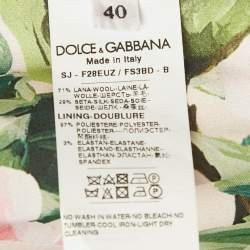 مملوكة مسبقًا Dolce & Gabbana Pink Printed Wool Blend Jacket & Skirt Set S