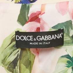 مملوكة مسبقًا Dolce & Gabbana Pink Printed Wool Blend Jacket & Skirt Set S