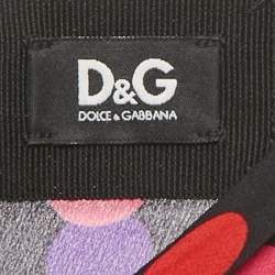 Pre Owned Dolce & Gabbana Black Polka Dot Printed Silk Ruffled Faux Wrap Dress M