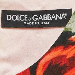 Pre Owned فستان ميدي دولتشي أند غابانا كريب مطبوع بنقشة زهور متعددة الألوان مقاس صغير (سمول)