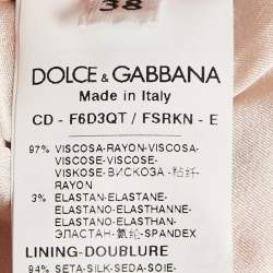 Pre Owned فستان ميدي دولتشي أند غابانا كريب مطبوع بنقشة زهور متعددة الألوان مقاس صغير (سمول)