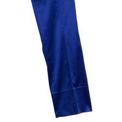 Pre Owned Dolce & Gabbana Purple Satin Trousers M
