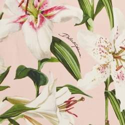 مملوكة مسبقًا Dolce & Gabbana Pink Floral Print Crepe Flounced Skirt S