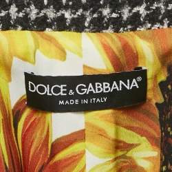 مملوكة مسبقًا Dolce & Gabbana Black/White Tweed Bejeweled Blazer S