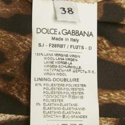 مملوكة مسبقًا طقم جاكيت وتنورة صوف أحمر دولتشي أند غابانا مقاس صغير