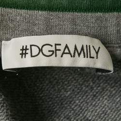 مملوكة مسبقًا Dolce & Gabbana Grey Cotton DGfamily Joggers S