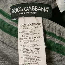 مملوكة مسبقًا Dolce & Gabbana Grey Cotton DGfamily Joggers S
