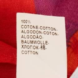 Pre Owned Dolce & Gabbana Beachwear Purple Poppy Print Cotton Pareo Scarf One Size