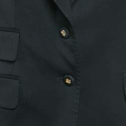 Pre Owned Dolce & Gabbana Black Wool Peak Lapel Collar Blazer L