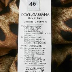 Pre Owned Dolce & Gabbana Black Wool Peak Lapel Collar Blazer L