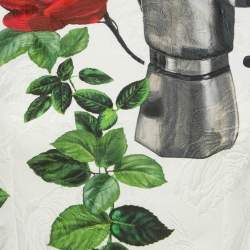 مملوكة مسبقًا Dolce & Gabbana White Flowers Print Jacquard Mini Dress S