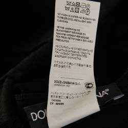 مملوكة مسبقًا فستان قصير دولتشي أند غابانا بروكيد شبكي دانتيل زهري أسود مقاس صغير جداً - إكس إس