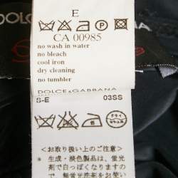 Pre Owned Dolce & Gabbana Vintage Black Jersey Ruche Tie-Up Midi Dress S