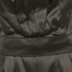 مملوكة مسبقًا Dolce & Gabbana Black Satin Strapless Short Dress S