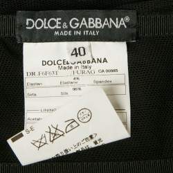مملوكة مسبقًا Dolce & Gabbana Black Satin Strapless Short Dress S
