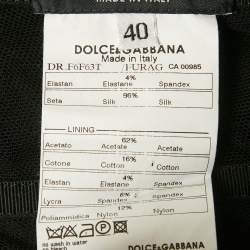 مملوكة مسبقًا Dolce & Gabbana Black Satin Strapless Short Dress S