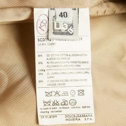 Pre Owned Dolce & Gabbana Grey Gabardine Trench Coat S