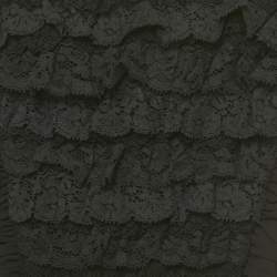 مملوكة مسبقًا توب دولتشي أند غابانا دانتيل أسود بكشكش قطعة واحدة مقاس صغير - سمول