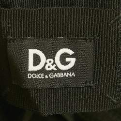 مملوكة مسبقًا توب دولتشي أند غابانا دانتيل أسود بكشكش قطعة واحدة مقاس صغير - سمول