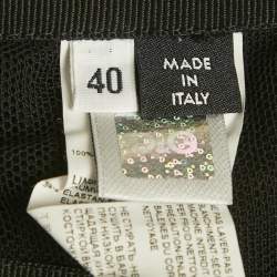 مملوكة مسبقًا توب دولتشي أند غابانا دانتيل أسود بكشكش قطعة واحدة مقاس صغير - سمول