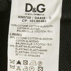 مملوكة مسبقًا توب دولتشي أند غابانا دانتيل أسود بكشكش قطعة واحدة مقاس صغير - سمول