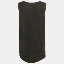 Pre Owned Dolce & Gabbana Black Slogan Print Jersey Tank Top M