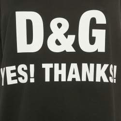 Pre Owned Dolce & Gabbana Black Slogan Print Jersey Tank Top M