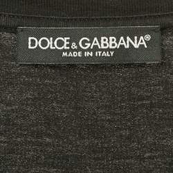 Pre Owned Dolce & Gabbana Black Slogan Print Jersey Tank Top M