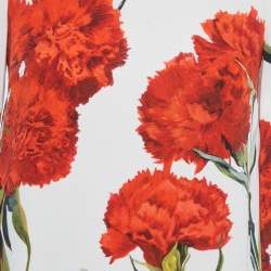 مملوكة مسبقًا Dolce & Gabbana White Flowers Print Silk Mini Dress S