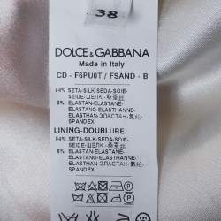 مملوكة مسبقًا Dolce & Gabbana White Flowers Print Silk Mini Dress S