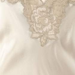 مملوكة مسبقًا Dolce & Gabbana Grey Satin and Lace Mini Dress M