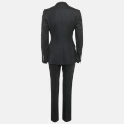 مملوكة مسبقًا Dolce & Gabbana Grey Pinstripe Blazer & Pant Suit Set S