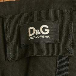 Pre Owned فستان ميني بدون حمالات دولتشي أند غابانا جلد بيج بعراوي مقاس صغير - سمول