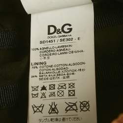 Pre Owned فستان ميني بدون حمالات دولتشي أند غابانا جلد بيج بعراوي مقاس صغير - سمول