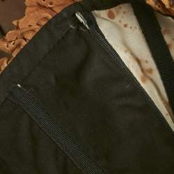 Pre Owned فستان ميني بدون حمالات دولتشي أند غابانا جلد بيج بعراوي مقاس صغير - سمول