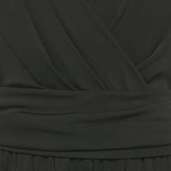 Pre Owned Dolce & Gabbana Black Jersey Strapless Flared Mini Dress S