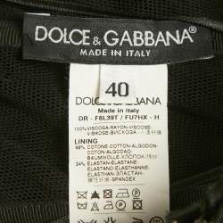 Pre Owned Dolce & Gabbana Black Jersey Strapless Flared Mini Dress S