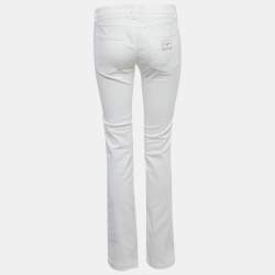 مملوكة مسبقًا Dolce & Gabbana White Denim Girly Fit Jeans M/Waist 30"