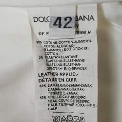 مملوكة مسبقًا Dolce & Gabbana White Denim Girly Fit Jeans M/Waist 30"