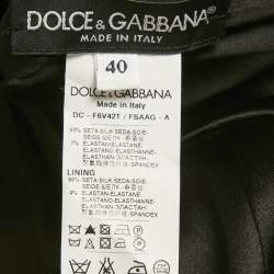 Pre Owned فستان ماكسي حرير دولتشي أند غابانا بنفسجي بطبعة فهد منسدل صغير