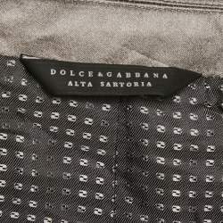 مملوكة مسبقًا Dolce & Gabbana Alta Sartoria Burgundy Jacquard Long Belted Coat S