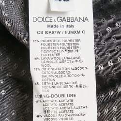 مملوكة مسبقًا Dolce & Gabbana Alta Sartoria Burgundy Jacquard Long Belted Coat S